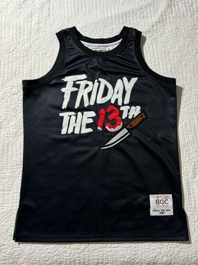 Friday The 13th Graphic Tank Top - Black with Red Accent